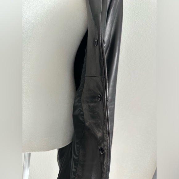 Classic Gorgeous ALFANI Black GENUINE LEATHER JACKET Women's Medium NWOT - Picture 6 of 11